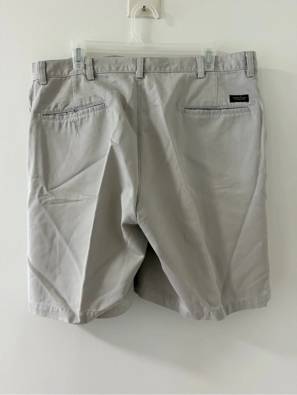 Wrangler Light Gray Flat Front Men's Shorts